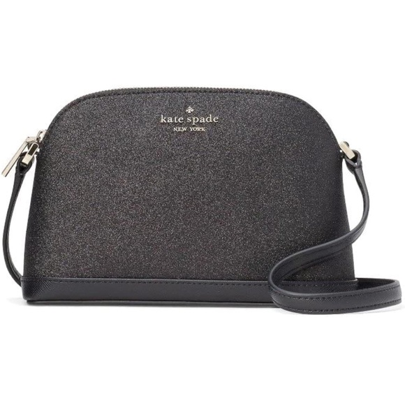 kate spade Handbags - NWT Kate Spade Small Black Tinsel Dome Crossbody